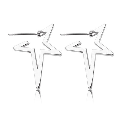 1 Pair Simple Style Geometric Star Plating Alloy Drop Earrings