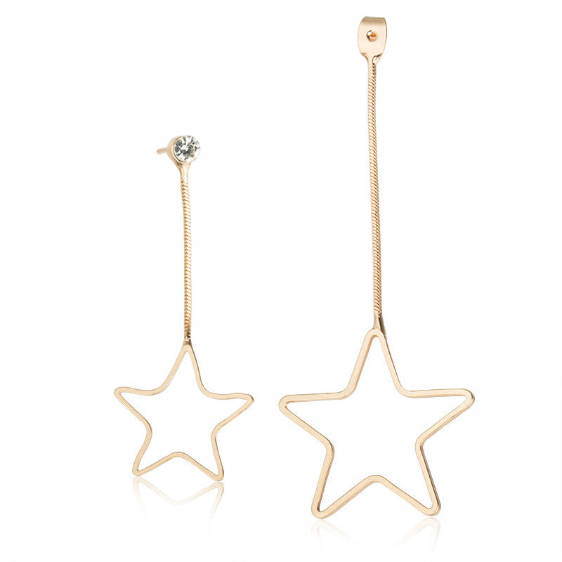 1 Pair Simple Style Geometric Star Plating Alloy Drop Earrings