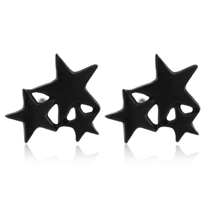 1 Pair Simple Style Geometric Star Plating Alloy Drop Earrings