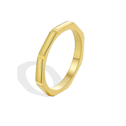 Casual Simple Style Commute Solid Color Copper 18k Gold Plated Rings In Bulk