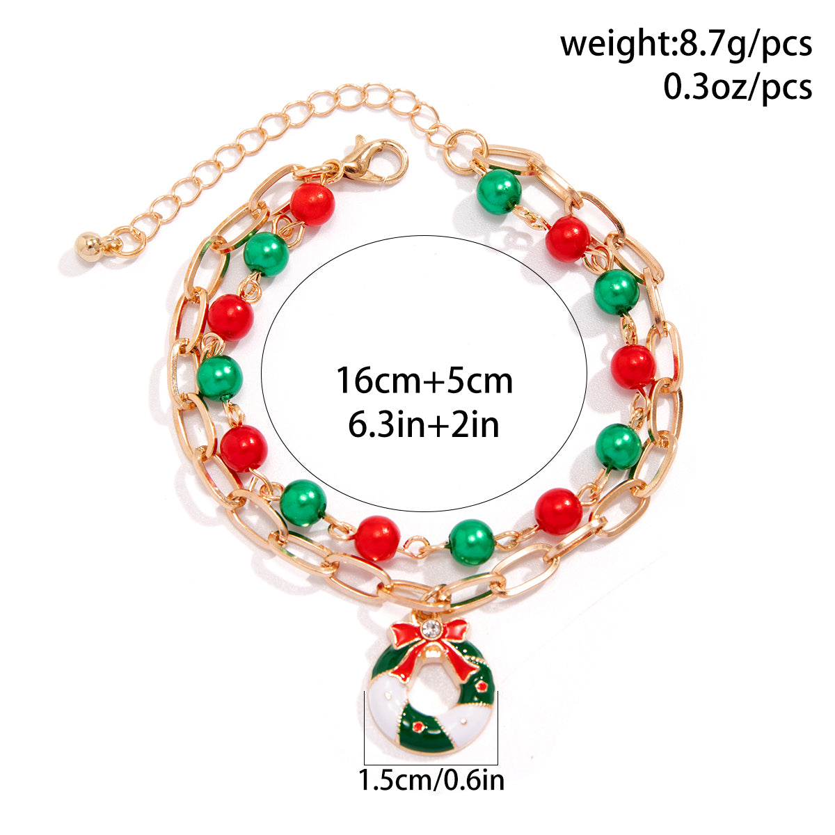 Retro Simple Style Christmas Tree Star Snowman Alloy Plastic Iron Wholesale Bracelets