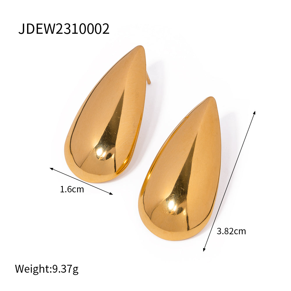 1 Pair Ig Style Vintage Style 1 Plating Stainless Steel 18k Gold Plated Ear Studs