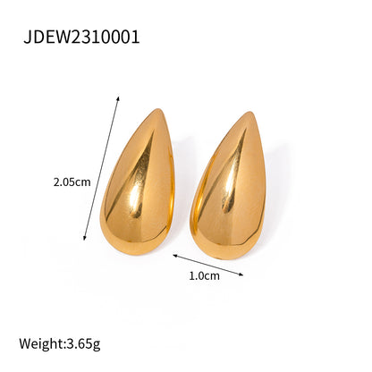 1 Pair Ig Style Vintage Style 1 Plating Stainless Steel 18k Gold Plated Ear Studs