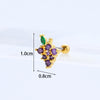 New Color Zircon Stainless Steel Earrings Wholesale