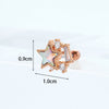 New Color Zircon Stainless Steel Earrings Wholesale