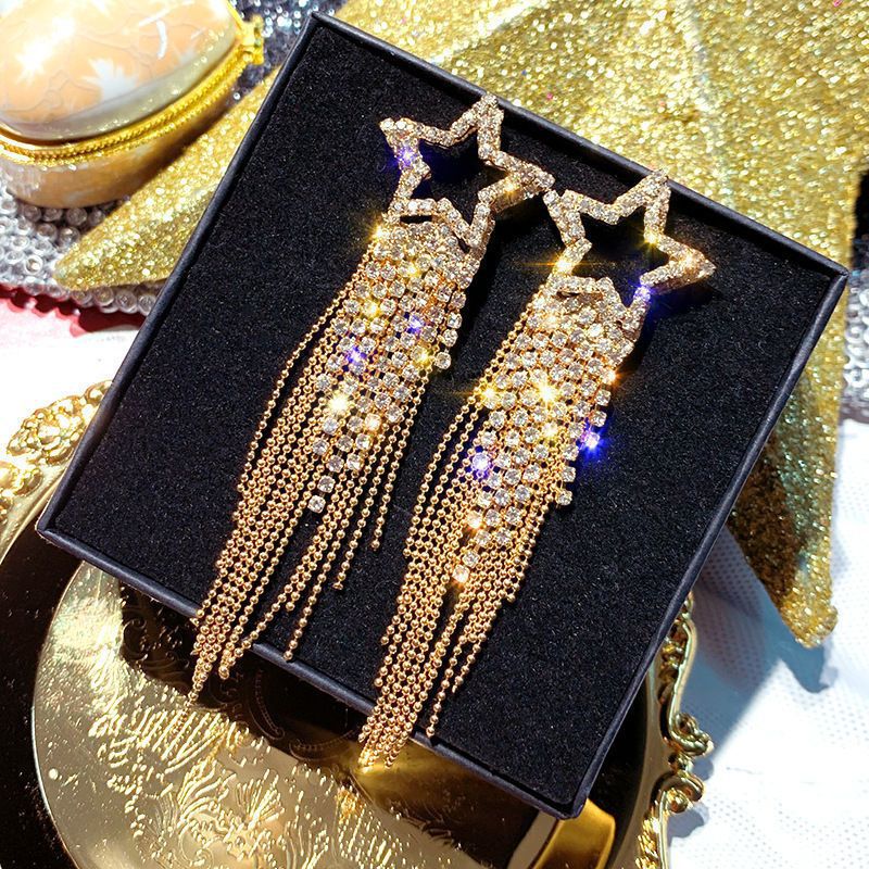 1 Pair Simple Style Geometric Solid Color Plating Inlay Alloy Rhinestones Drop Earrings