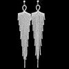 1 Pair Simple Style Geometric Solid Color Plating Inlay Alloy Rhinestones Drop Earrings