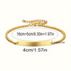 Basic Simple Style Solid Color Rectangle Stainless Steel Plating 18k Gold Plated Unisex Bracelets
