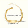 Basic Simple Style Solid Color Rectangle Stainless Steel Plating 18k Gold Plated Unisex Bracelets
