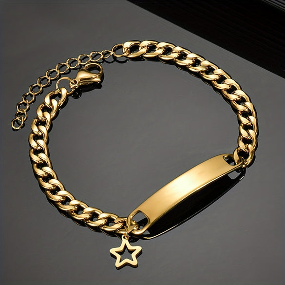 Stainless Steel Simple Style Star Crown Butterfly Bracelets