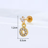 Personality Stainless Steel Zircon Pendant Lip Nail Zircon Inner Teeth Ear Bone Nail