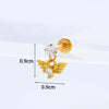 Personality Stainless Steel Zircon Pendant Lip Nail Zircon Inner Teeth Ear Bone Nail