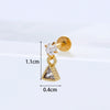 Personality Stainless Steel Zircon Pendant Lip Nail Zircon Inner Teeth Ear Bone Nail