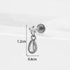 Personality Stainless Steel Zircon Pendant Lip Nail Zircon Inner Teeth Ear Bone Nail