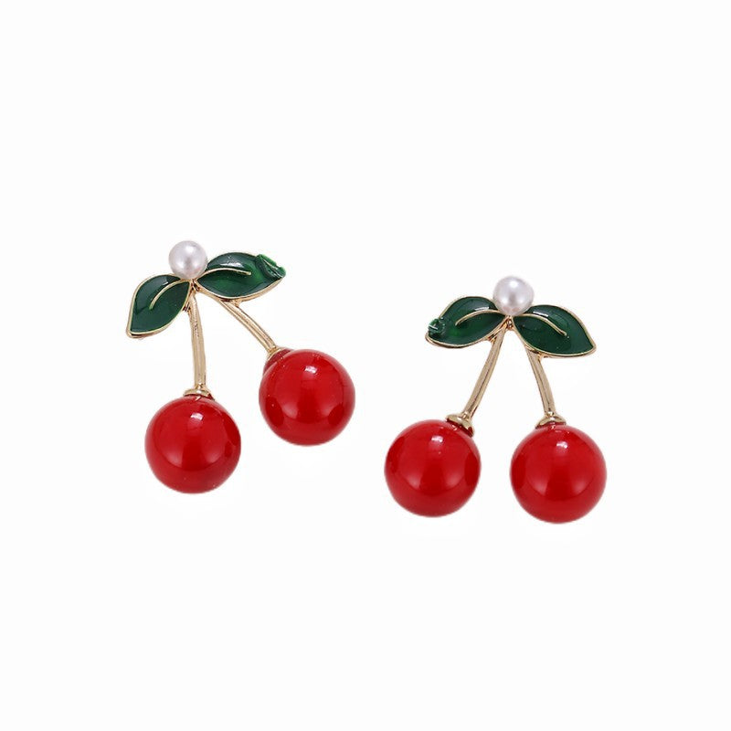 1 Pair Sweet Fruit Plating Alloy Ear Studs