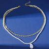 Simple Style Geometric Solid Color Artificial Pearl Copper Gold Plated Pendant Necklace In Bulk