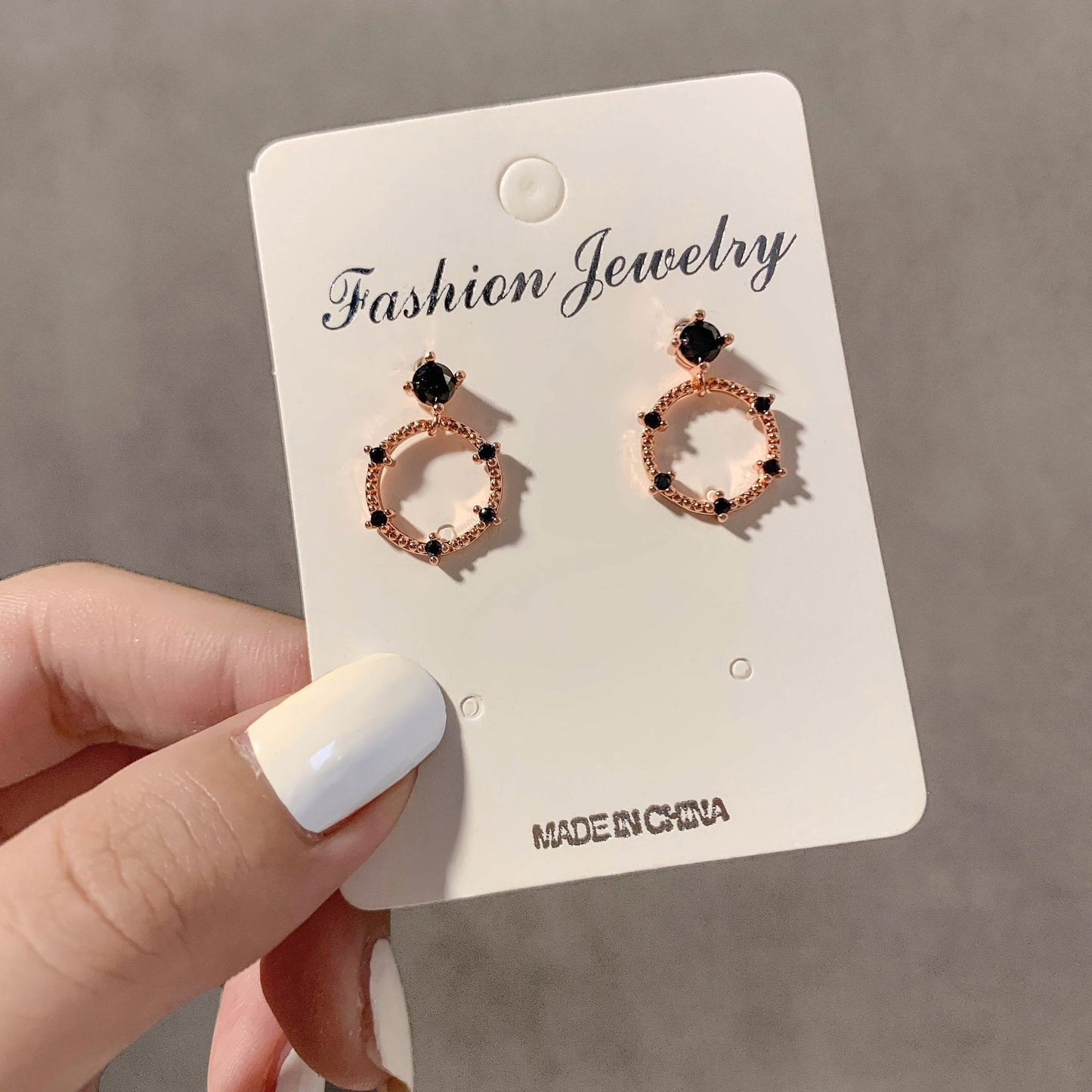 Fashion Star Moon Silver Plated Inlay Zircon Women's Ear Studs 1 Pair