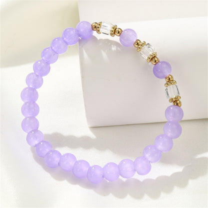 Cute Sweet Solid Color Glass Wholesale Bracelets