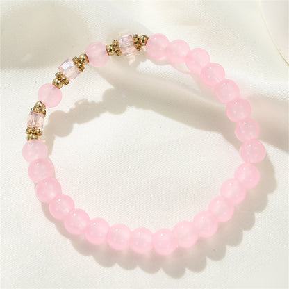 Cute Sweet Solid Color Glass Wholesale Bracelets