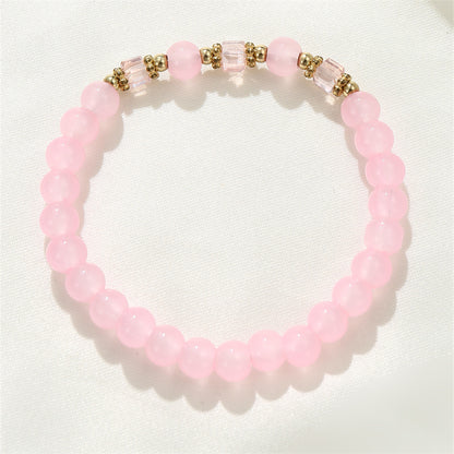 Cute Sweet Solid Color Glass Wholesale Bracelets