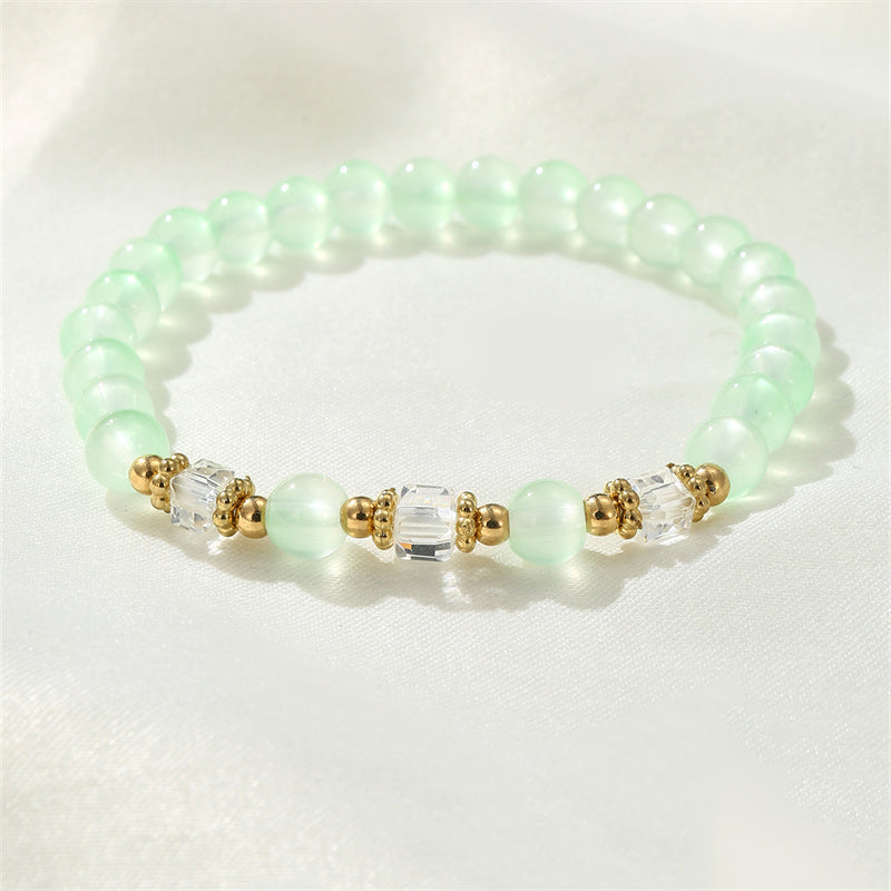 Cute Sweet Solid Color Glass Wholesale Bracelets