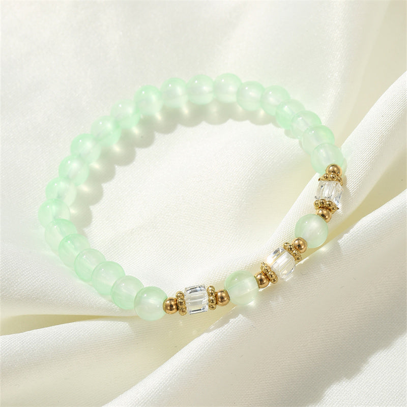 Cute Sweet Solid Color Glass Wholesale Bracelets