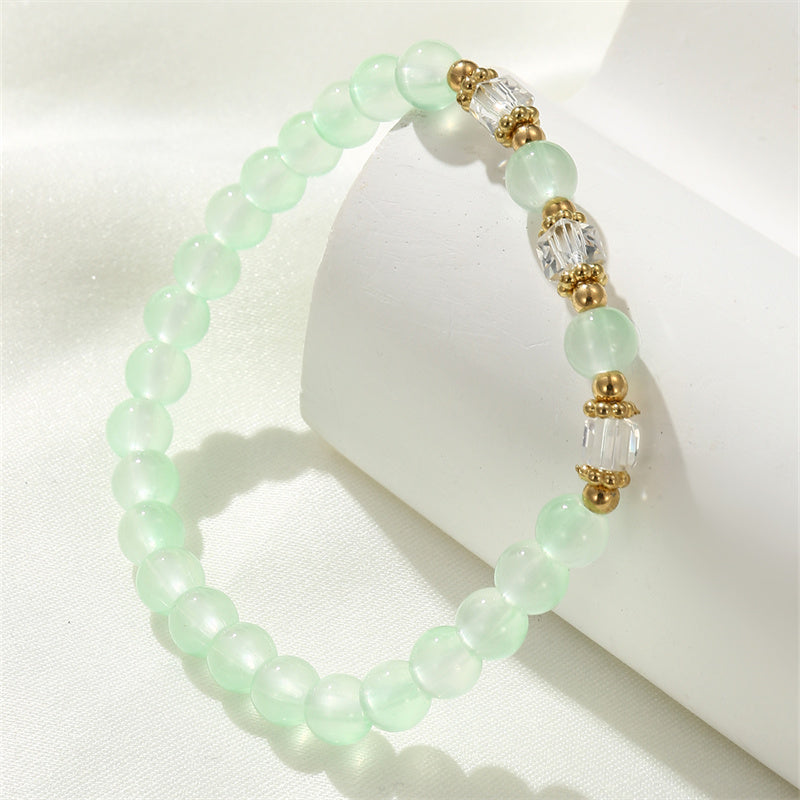 Cute Sweet Solid Color Glass Wholesale Bracelets