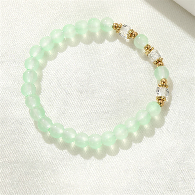 Cute Sweet Solid Color Glass Wholesale Bracelets