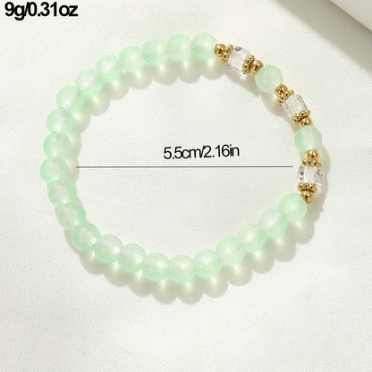 Cute Sweet Solid Color Glass Wholesale Bracelets