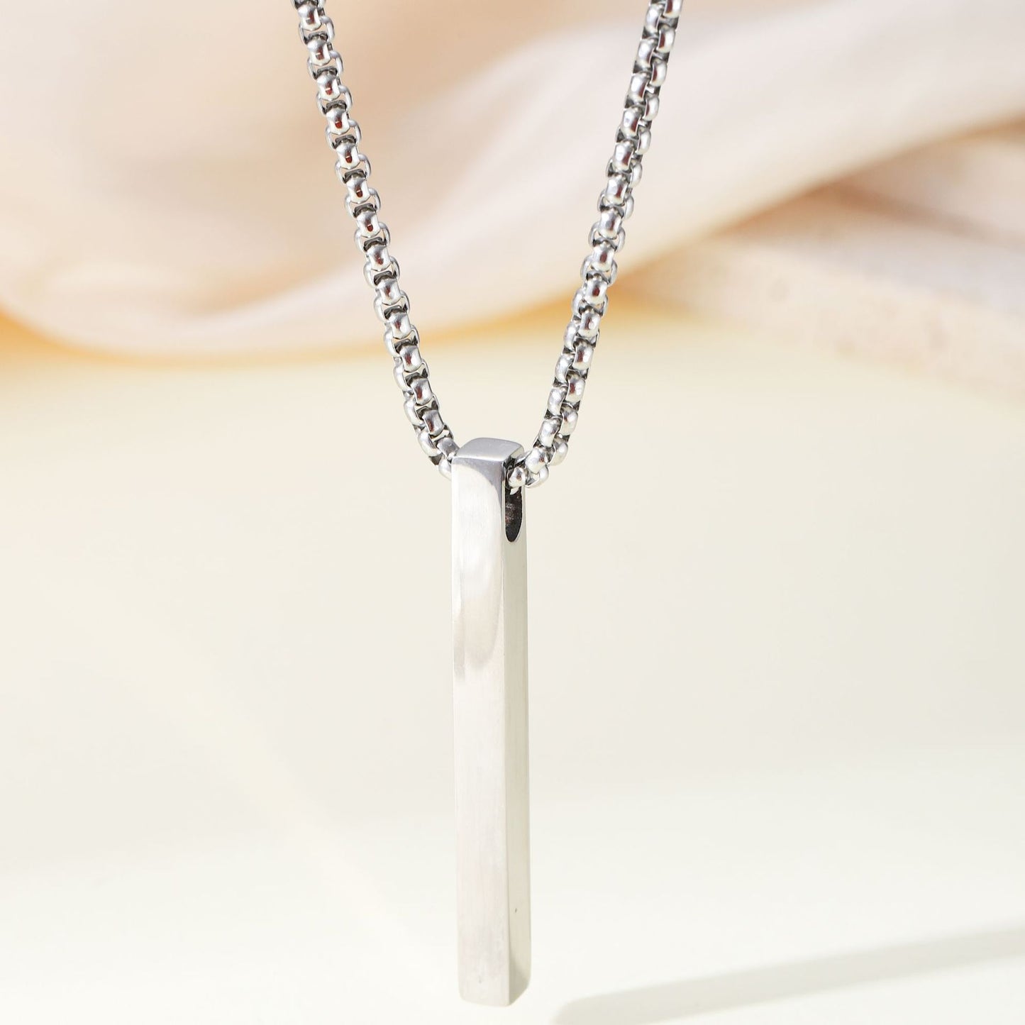 Titanium Steel Retro Simple Style Geometric Plating Pendant Necklace