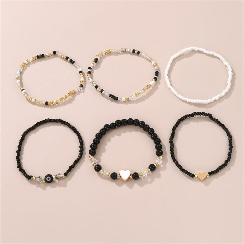 Casual Heart Shape Eye Seed Bead Wholesale Bracelets