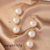 1 Pair Retro Solid Color Imitation Pearl Drop Earrings