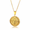 Hip-hop Retro Solid Color Stainless Steel Plating 18k Gold Plated Men's Pendant Necklace