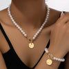 Elegant Glam Lady Heart Shape Arylic Imitation Pearl Alloy Plating 14k Gold Plated Women's Bracelets Necklace