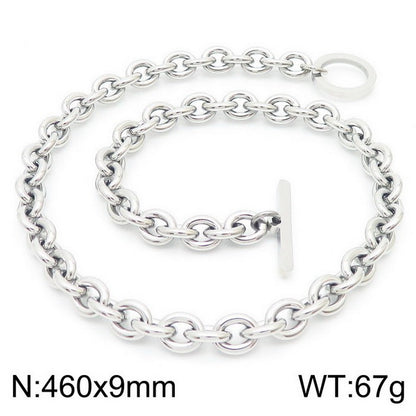 Wholesale Fashion Geometric Stainless Steel Plating Bracelets Necklace