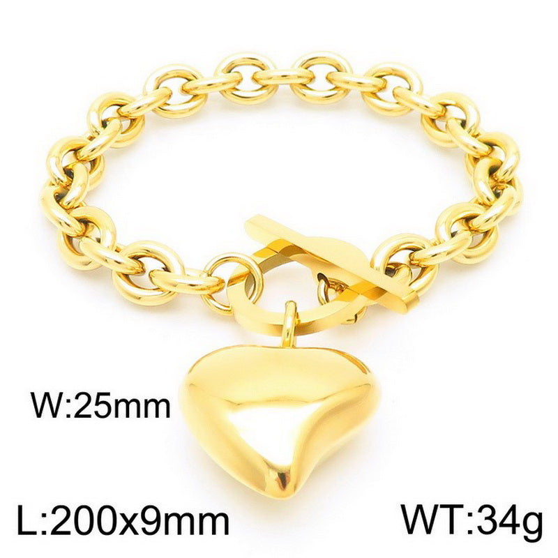 Wholesale Fashion Geometric Stainless Steel Plating Bracelets Necklace