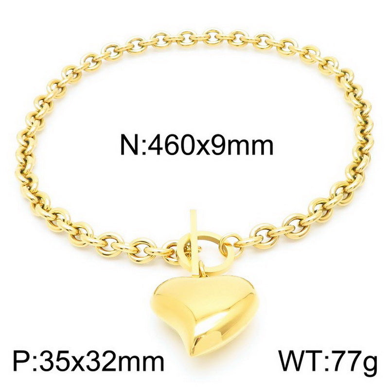 Wholesale Fashion Geometric Stainless Steel Plating Bracelets Necklace