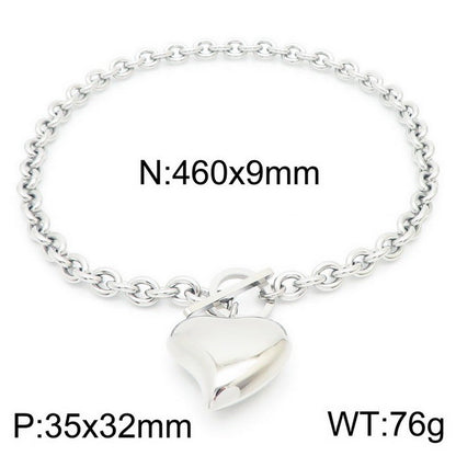 Wholesale Fashion Geometric Stainless Steel Plating Bracelets Necklace