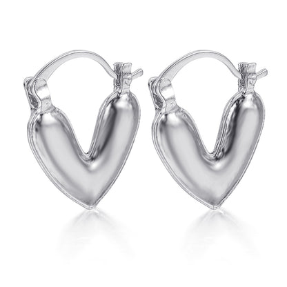 Wholesale Jewelry Ig Style Sweet Heart Shape Alloy Plating Earrings