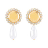 1 Pair Elegant Water Droplets Plating Inlay Alloy Artificial Pearls Rhinestones Drop Earrings