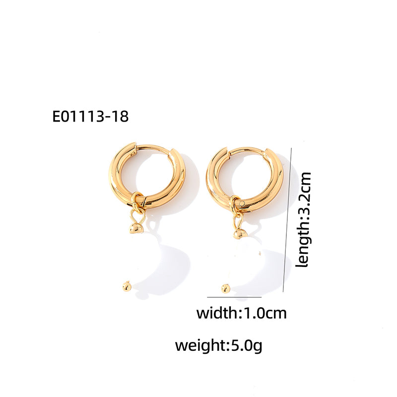 1 Pair Casual Sweet Simple Style Heart Shape Plating Stainless Steel Drop Earrings