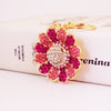 Artistic Flower Alloy Inlay Rhinestones Women'S Keychain