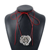 Modern Style Simple Style Flower Alloy Wax Rope Women's Necklace