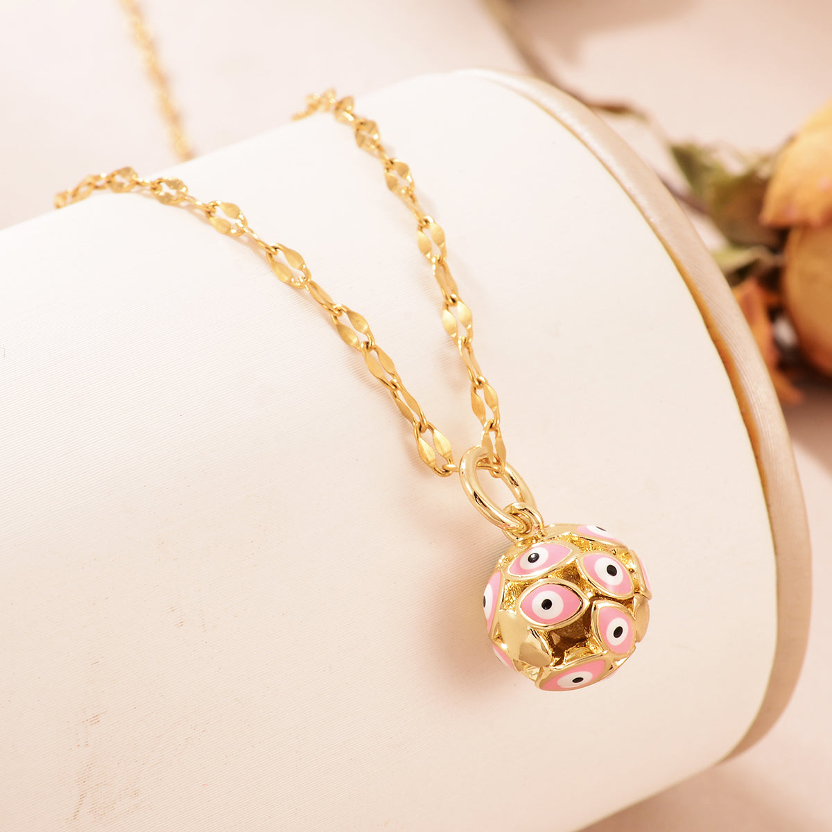 Casual Cute Tortoise Heart Shape Eye Copper 18k Gold Plated Zircon Pendant Necklace In Bulk