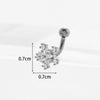 Ear Cartilage Rings & Studs Lady Flower 316 Stainless Steel  Copper Inlaid Zircon