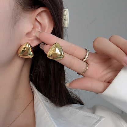 1 Pair Retro Geometric Plating Copper Ear Studs