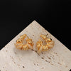 1 Pair Retro Geometric Plating Inlay Copper Zircon Earrings