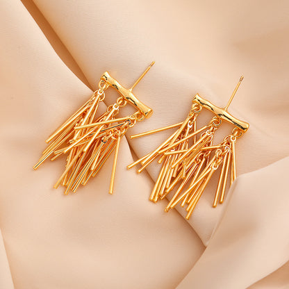 1 Pair Luxurious Modern Style Geometric Copper Drop Earrings