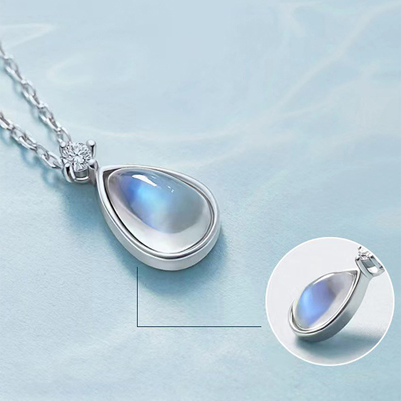 Elegant Lady Simple Style Water Droplets Sterling Silver Plating Silver Plated Pendant Necklace