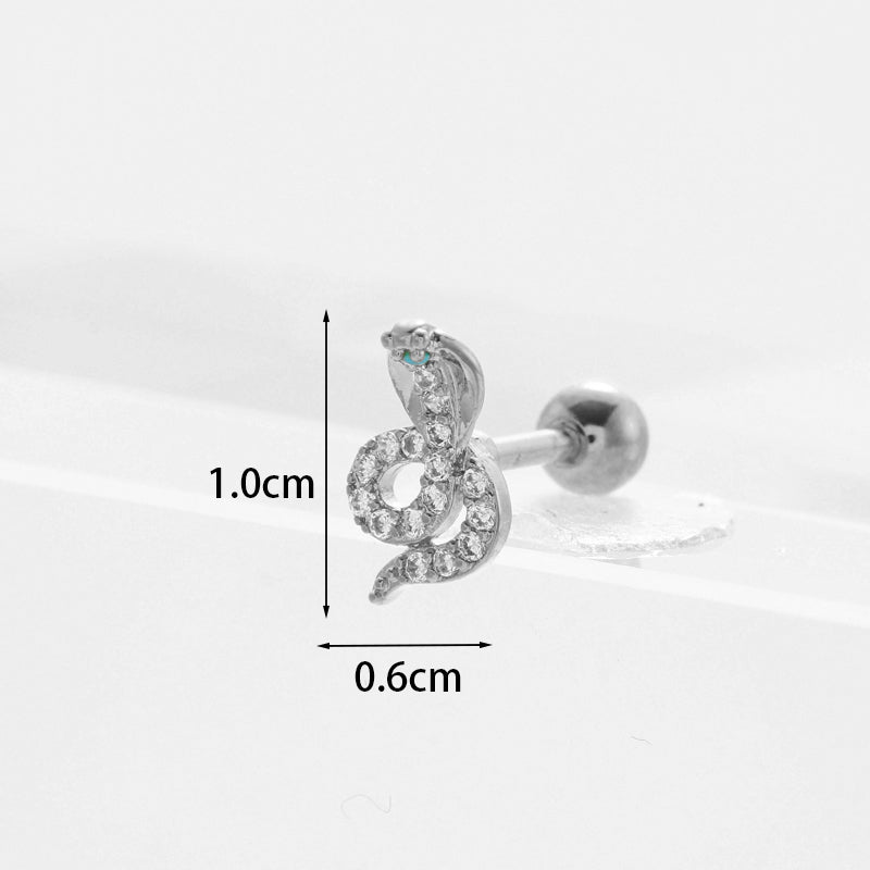 Fashion Geometric Plating Metal Artificial Gemstones Earrings Ear Studs